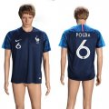 France 6 POGBA Home 2018 FIFA World Cup Thailand Soccer Jersey