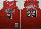 Bulls Bape #23 Michael Jordan Red 1997-98 Hardwood Classics Jersey