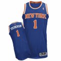 Mens Adidas New York Knicks #1 Lance Stephenson Authentic Royal Blue Road NBA Jersey