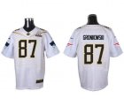2016 Pro Bowl Nike New England Patriots #87 Rob Gronkowski white jerseys(Elite)