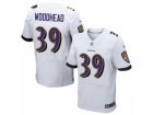 Mens Nike Baltimore Ravens #39 Danny Woodhead Elite White NFL Jersey