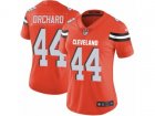 Women Nike Cleveland Browns #44 Nate Orchard Limited Orange Alternate NFL Jersey