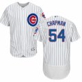 Mens Majestic Chicago Cubs #54 Aroldis Chapman White Home Flexbase Authentic Collection MLB Jersey