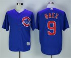 Mlb chicago Cubs #9 Javier Baez blue New Cool Base Jersey