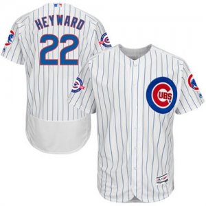 2016 Men Chicago Cubs #22 Jason Heyward Majestic White Flexbase Authentic Collection Player Jersey