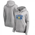 Golden State Warriors 2017 NBA Champions Gray Womens Pullover Hoodie5