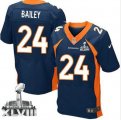 Nike Denver Broncos #24 Champ Bailey Navy Blue Alternate Super Bowl XLVIII NFL Jersey(2014 New Elite)