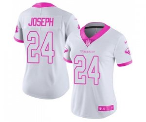 Women\'s Nike Houston Texans #24 Johnathan Joseph Limited Rush Fashion Pink NFL Jersey