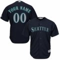 Womens Majestic Seattle Mariners Customized Replica Navy Blue Alternate 2 Cool Base MLB Jersey