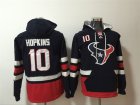 Nike Texans #10 DeAndre Hopkins Navy All Stitched Hooded Sweatshirt