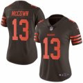 Women's Nike Cleveland Browns #13 Josh McCown Limited Brown Rush NFL Jersey