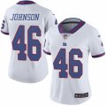 Women's Nike New York Giants #46 Will Johnson Limited White Rush NFL Jersey