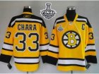 nhl jerseys boston bruins #33 chara yellow[2013 stanley cup][patch C]