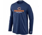 NIKE Chicago Bears Critical Victory Long Sleeve T-Shirt D.Blue