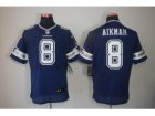 Nike NFL Dallas Cowboys #8 Aikman blue jerseys[Elite]