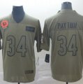 Nike Bears #34 Walter Payton 2019 Olive Salute To Service Limited Jersey