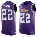 Nike Minnesota Vikings #22 Harrison Smith Purple Team Color Men Stitched NFL Limited Tank Top Jersey