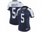 Women Nike Dallas Cowboys #5 Dan Bailey Vapor Untouchable Limited Navy Blue Throwback Alternate NFL Jersey