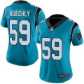 Womens Nike Carolina Panthers #59 Luke Kuechly Blue Stitched NFL Limited Rush Jersey