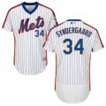Mens Majestic New York Mets #34 Noah Syndergaard White Royal Flexbase Authentic Collection MLB Jersey