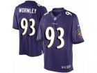 Mens Nike Baltimore Ravens #93 Chris Wormley Limited Purple Team Color NFL Jersey