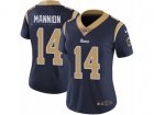 Women Nike Los Angeles Rams #14 Sean Mannion Vapor Untouchable Limited Navy Blue Team Color NFL Jersey