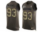 Mens Nike Seattle Seahawks #93 Malik McDowell Limited Green Salute to Service Tank Top NFL Jersey