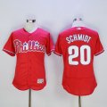 Philadelphia Phillies #20 Mike Schmidt Red Flexbase Authentic Collection Stitched MLB Jersey
