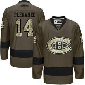Montreal Canadiens #14 Tomas Plekanec Green Salute to Service Stitched NHL Jersey