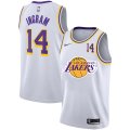 Lakers #14 Brandon Ingram White Nike City Edition Number Swingman Jersey
