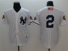 New York Yankees #2 Derek Jeter White 2001 World Series Cool Base Jersey