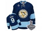 Mens Reebok Pittsburgh Penguins #9 Pascal Dupuis Premier Navy Blue Third Vintage 2017 Stanley Cup Final NHL Jersey
