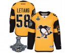 Youth Reebok Pittsburgh Penguins #58 Kris Letang Premier Gold 2017 Stadium Series 2017 Stanley Cup Champions NHL Jersey