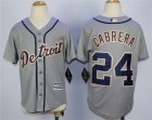 Tigers #24 Miguel Cabrera Grey Youth New Cool Base Jersey