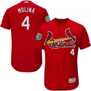 St.Louis Cardinals #4 Yadier Molina Red Flexbase Authentic Collection Stitched Baseball Jersey
