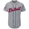 Mens Detroit Tigers Blank Grey Stitched 2016 Fashion Stars & Stripes Flex Base Baseball Jersey