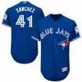 Mens Majestic Toronto Blue Jays #41 Aaron Sanchez Blue Flexbase Authentic Collection MLB Jersey