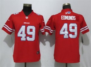 Nike Bills #49 Tremaine Edmunds Red Women Color Rush Limited Jersey