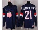 2014 winter olympics nhl jerseys #21 vanriemsdyk blue USA