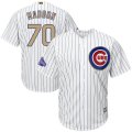 Chicago Cubs #70 Joe Maddon White World Series Champions Gold Program Cool Base Jersey