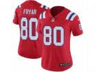 Women Nike New England Patriots #80 Irving Fryar Vapor Untouchable Limited Red Alternate NFL Jersey