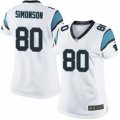 Women's Nike Carolina Panthers #80 Scott Simonson Limited White NFL Jersey