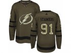 Adidas Tampa Bay Lightning #91 Steven Stamkos Green Salute to Service Stitched NHL Jersey