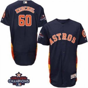 Astros #60 Dallas Keuchel Navy Blue Flexbase Authentic Collection 2017 World Series Champions Stitched MLB Jersey