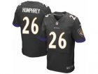 Mens Nike Baltimore Ravens #26 Marlon Humphrey Elite Black Alternate NFL Jersey