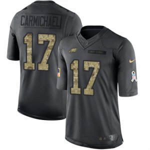Mens Nike Philadelphia Eagles #17 Harold Carmichael Limited Black 2016 Salute to Service NFL Jersey