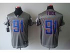 Nike NFL New York Giants #91 Justin Tuck Grey Jerseys[Shadow Elite]