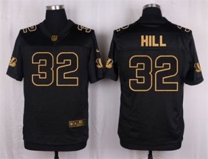 Nike Cincinnati Bengals #32 Jeremy Hill Black Pro Line Gold Collection Jersey(Elite)
