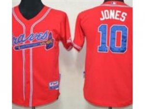 MLB Atlanta Braves #10 Chipper Jones Red Jerseys