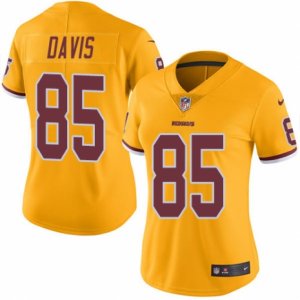 Women\'s Nike Washington Redskins #85 Vernon Davis Limited Gold Rush NFL Jersey